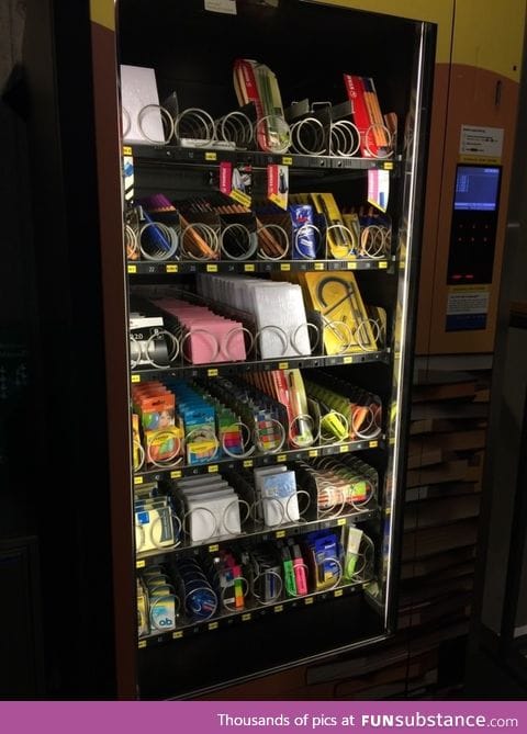 Vending machine inside a German college