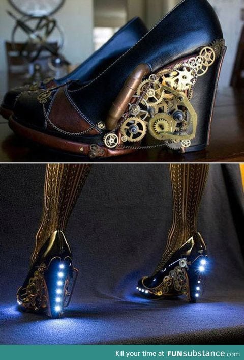 Awesome steampunk heels