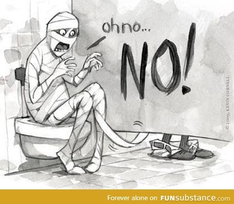 Mummy restroom problems