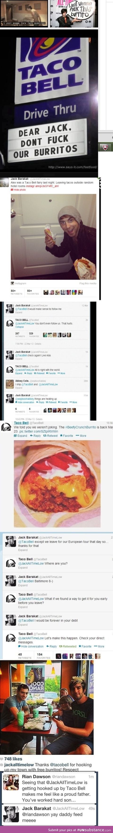 A love story: Jack Barakat of All Time Low X Taco Bell