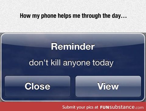 Daily phone reminder