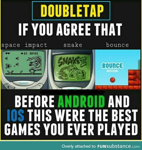 Phone games back in the day