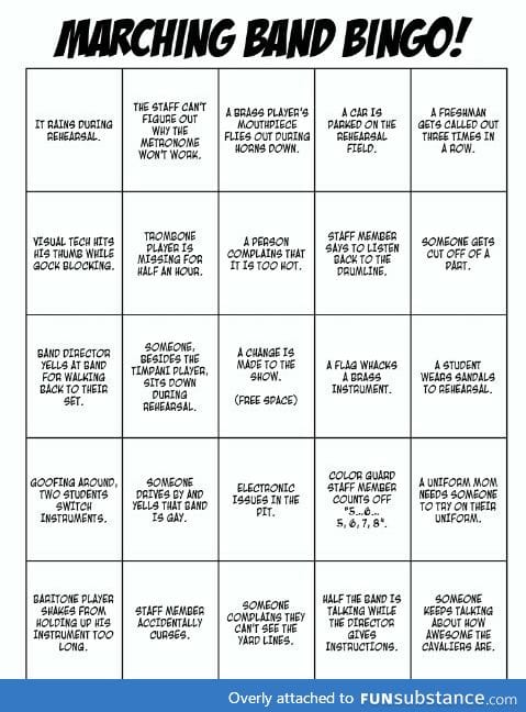 Marching Band Bingo!