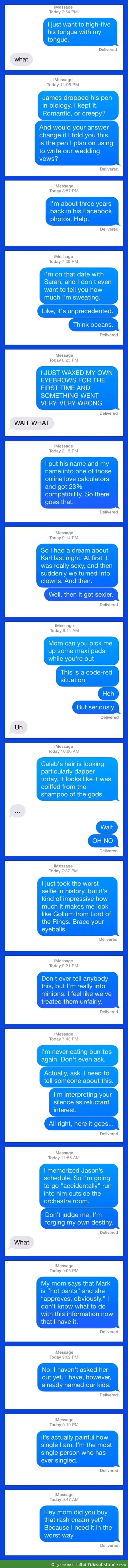 Possibly some of the worst things you could accidentally text to your crush (long post)