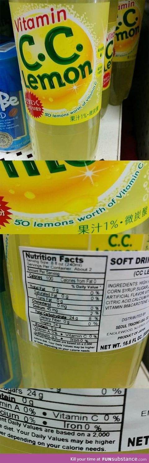 50 Lemons worth of Vitamin C, but wait...