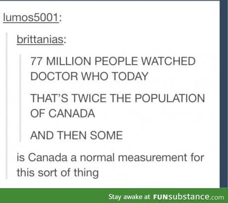 Yes, this is about three Canadas long.