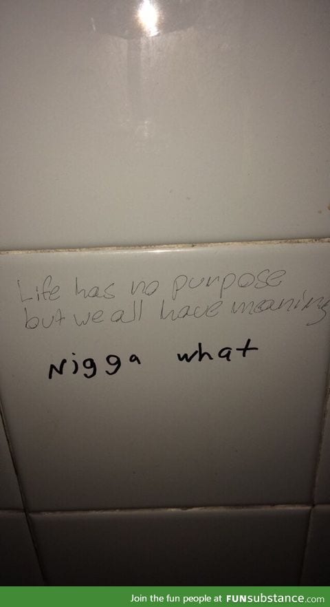 In a highschool bathroom stall