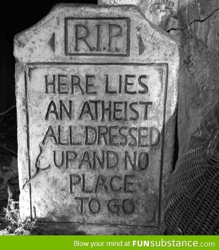 An atheist's grave