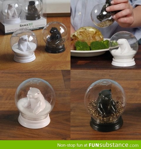 Snowglobe Salt & Pepper Shakers