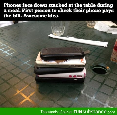 Great idea when going out with friends