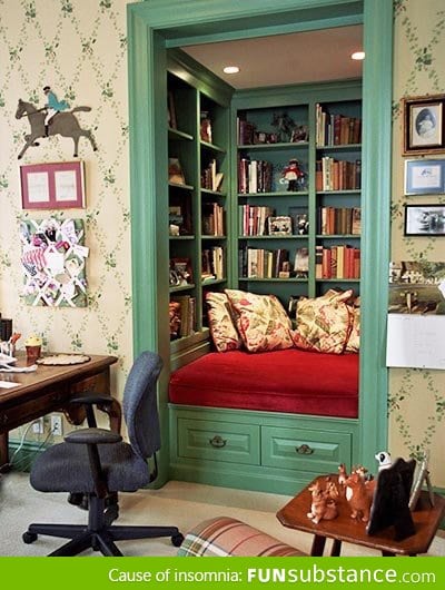 A Closet Transformed Into A Book Nook