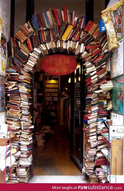 The entrance of a bookstore