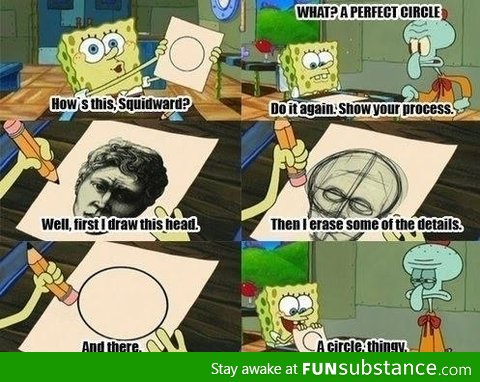 Spongebob: How To Draw A Circle