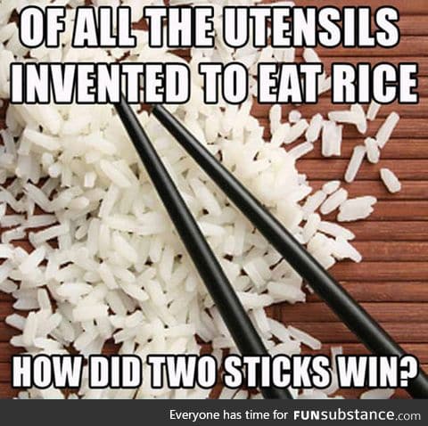 How to eat rice
