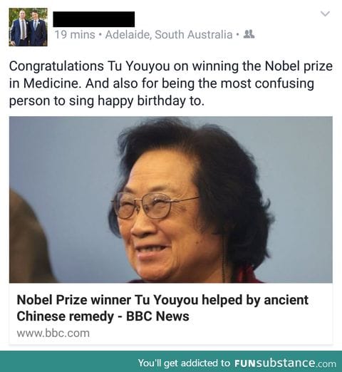 Nobel prize winner tu youyou