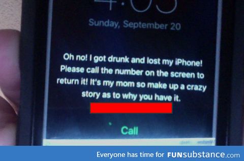 Someone left their iPhone at a bar