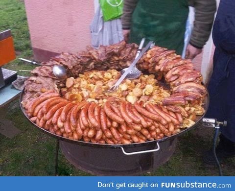 This is a Romanian barbeque