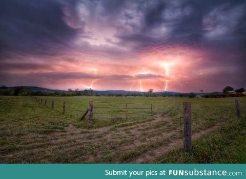 Lightning in the fields