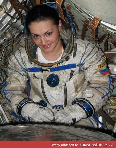 Cosmonaut Serova Yelena - the first female Russian cosmonaut to visit the ISS