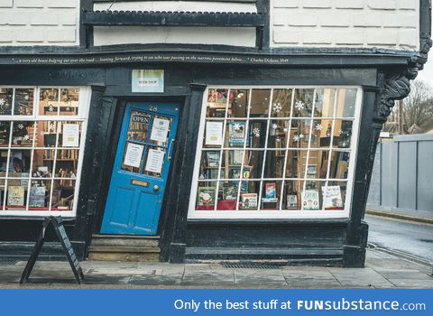 A charming little book shop in Canterbury, England