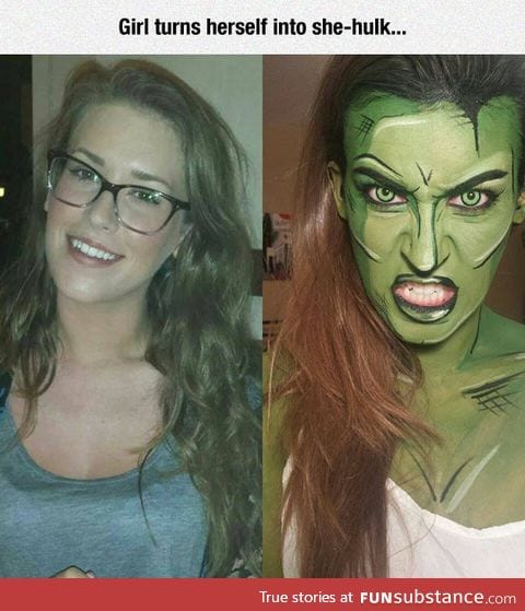 Incredible she-hulk make up