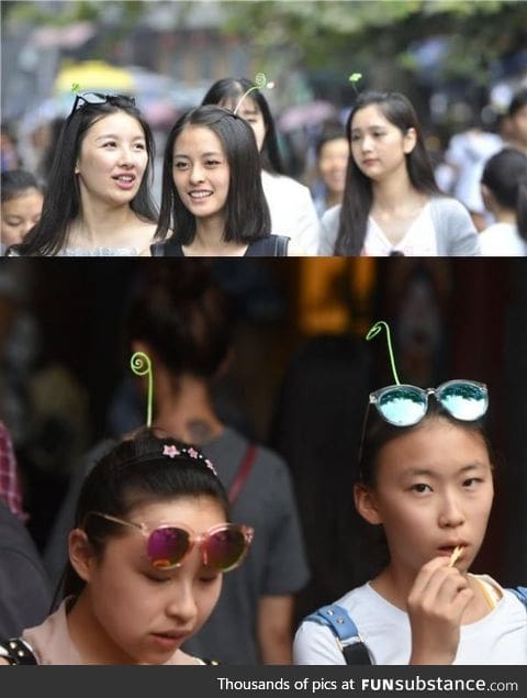 Apparently this is a new fashion trend in China