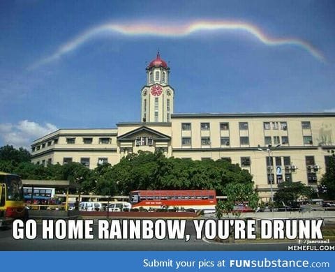 Weird rainbow sighting in Manila, Philippines