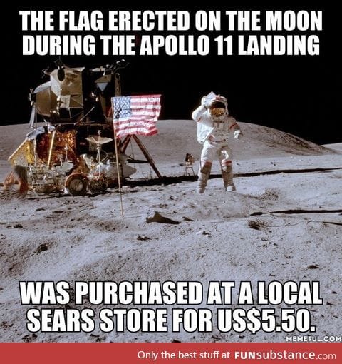 The $5.50 flag on the moon