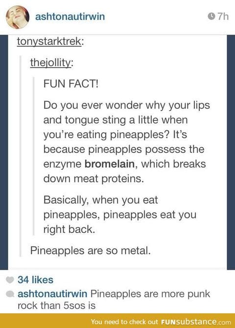 I didn't realize how metal pineapples are