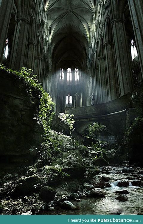 A famous abandoned church in france