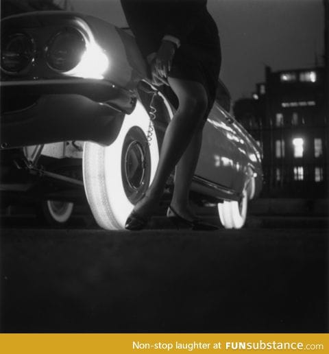 Goodyear's illuminated tires. Developed in 1961 but never went into production