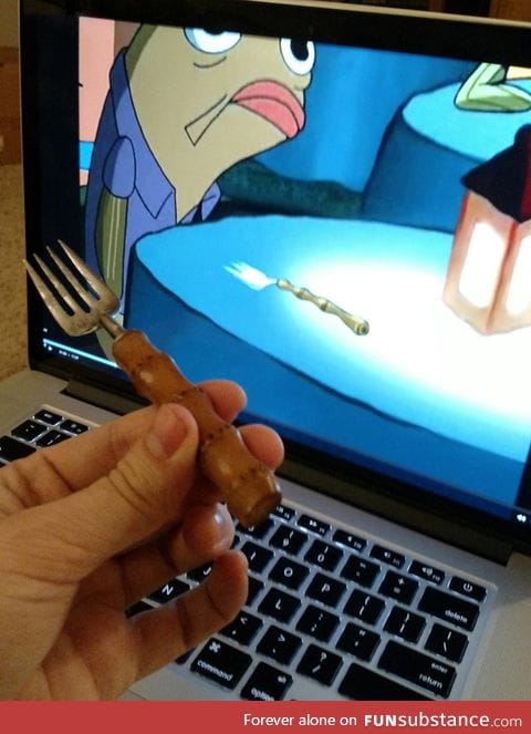 "I was watching Spongebob while eating dinner when"