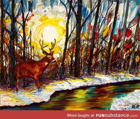 Art painted by a blind artist  humans truly are amazing