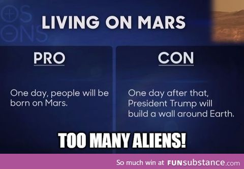 Pros and cons of living on Mars