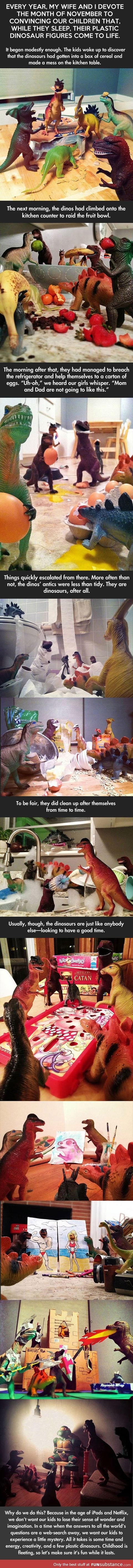 Dino figures come to life