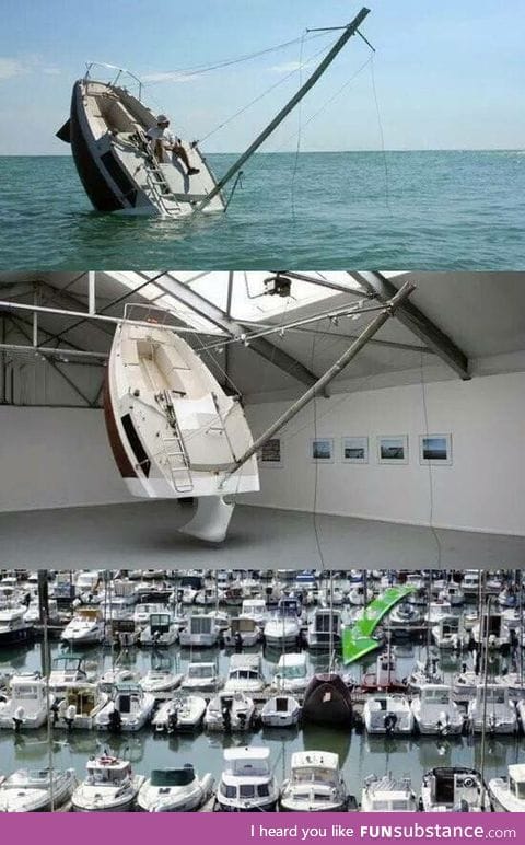 Whoever owns this boat is a master troll