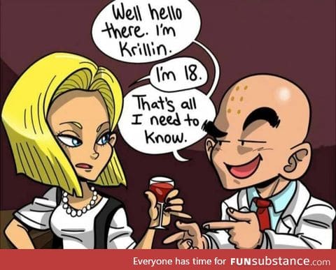 Krillin shoots, Krillin scores!