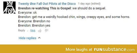 This comment perfectly describes P!@TD's new song
