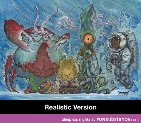 Realistic spongebob