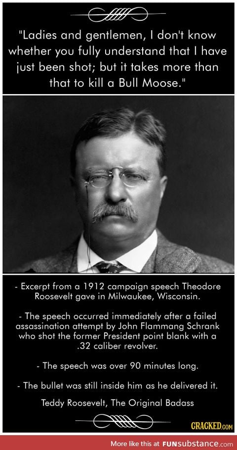 Teddy Roosevelt is a baddass
