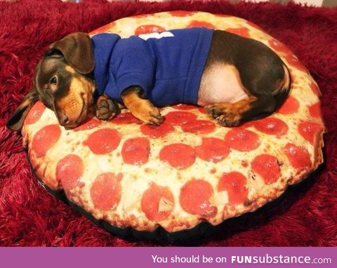Here is a pizza with an extra sausage