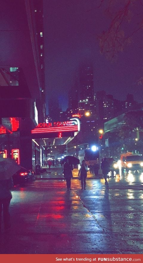 Rainy night in Manhattan