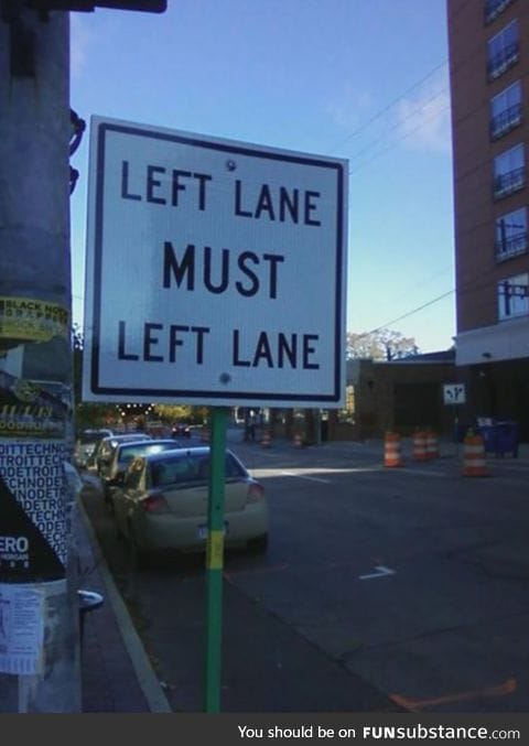 Get it together left lane!!