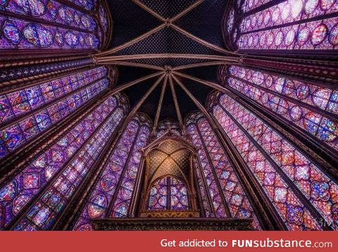 Sainte-Chapelle church stained glass, Paris