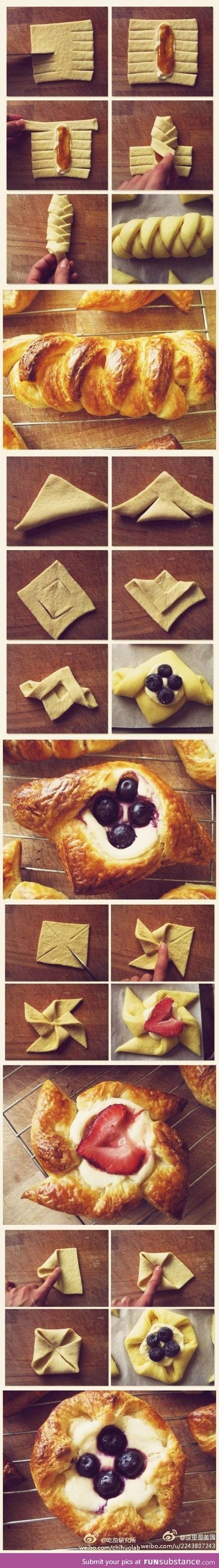 A few easy ways to fold your pastry beautifully