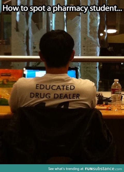 Pharmacy student spotted