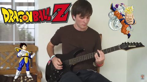 Amazing Dragon ball guitar cover with a Bunny!!!!Must watch!