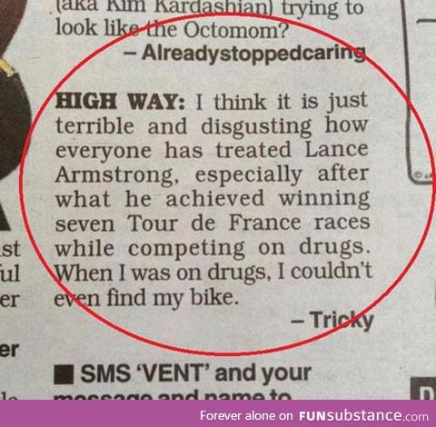 Lance armstrong was treated unfairly
