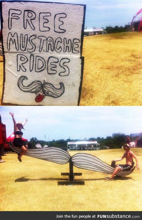 Mustache rides for free