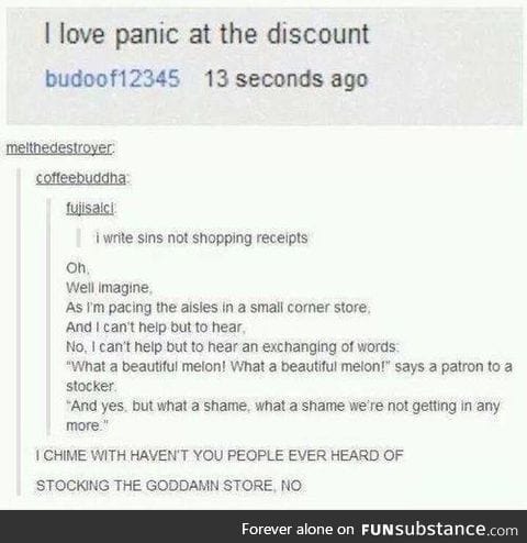 PANIC AT THE DISCOUNT